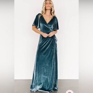 Baltic Born Deep Teal Velvet Maxi Dress
